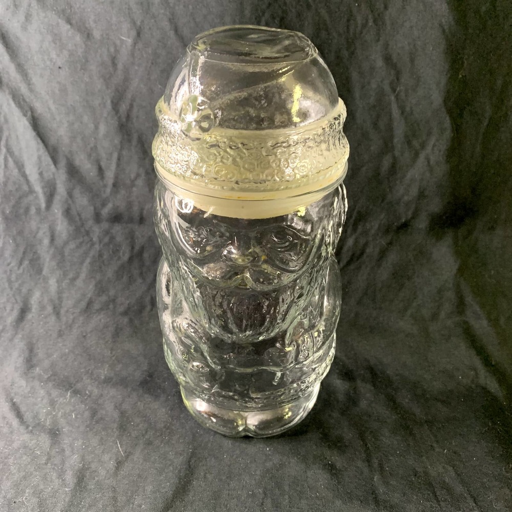 Libbey Vintage Santa Storage Jar